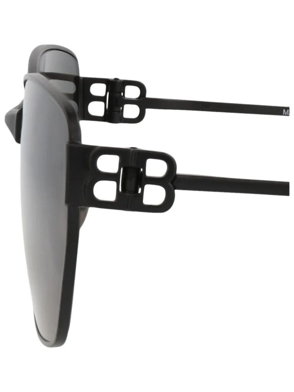New Balenciaga Women's Sunglasses Cat Eye Metal Frame Unisex Black Black Grey